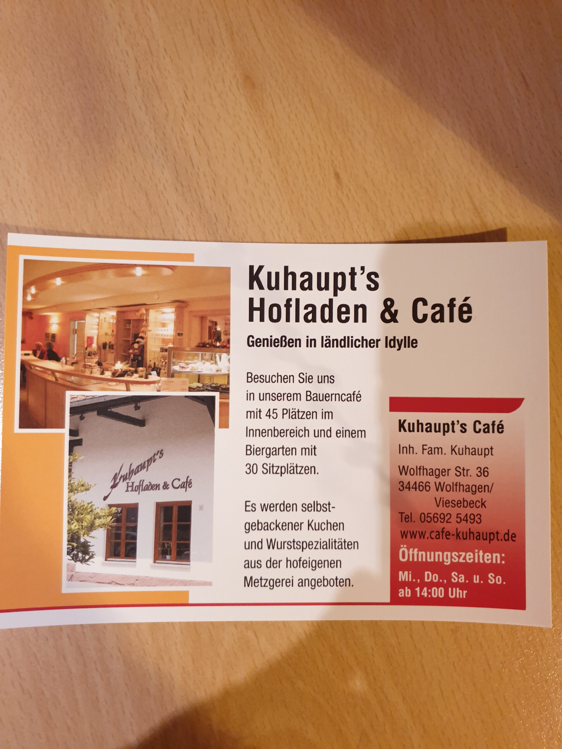 Flyer Café Kuhaupt